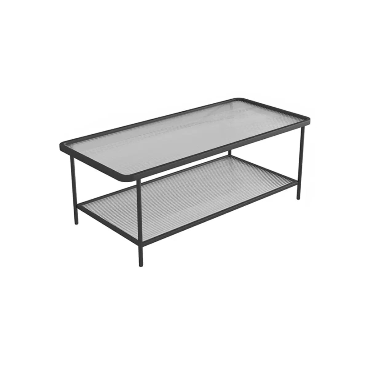 Clear Glass Shelves Scratch Resistant Coffee Table Image - 9