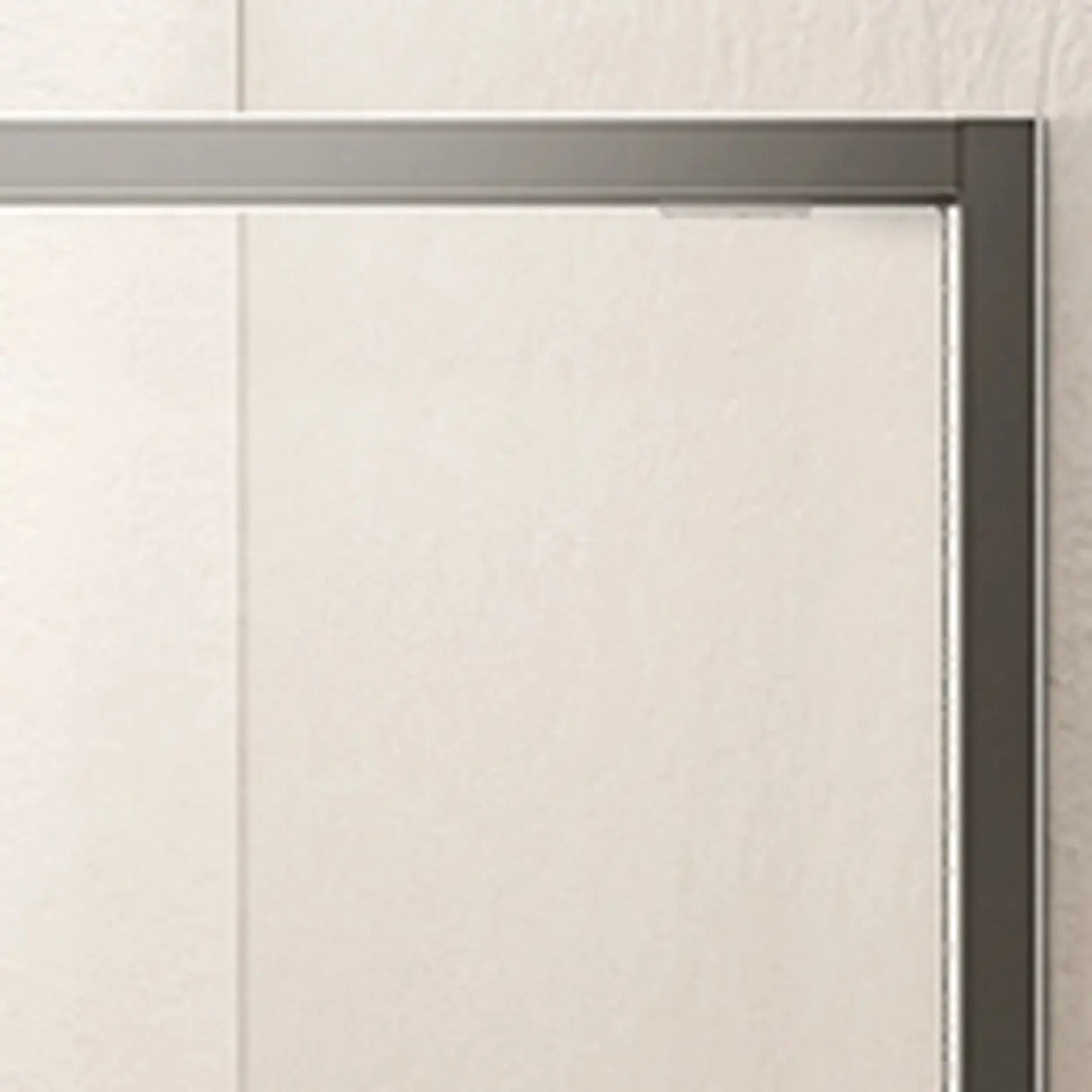 Clear Tempered Glass Panels Sliding Black Frame Shower Door Image - 8