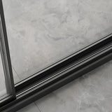 Clear Tempered Glass Sliding Shower Door with Towel Bar Image - 11