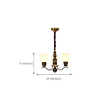 Clear Wine Glass Curve Arm Living Room Large Chandelier #size