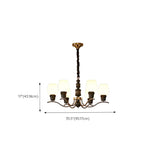 Clear Wine Glass Curve Arm Living Room Large Chandelier Image - 13