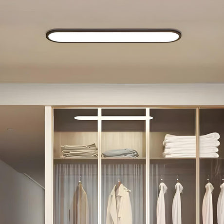 Cloakroom Black Strip LED Flush Mount Ceiling Light Image - 1