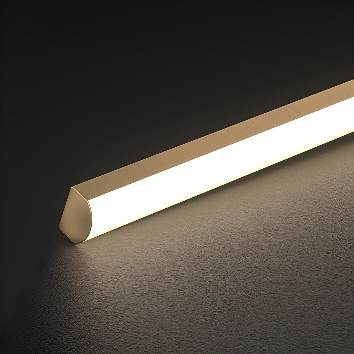 Cloakroom Gold Linear LED Flush Mount Ceiling Light Image - 10