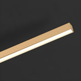 Cloakroom Gold Linear LED Flush Mount Ceiling Light Image - 11