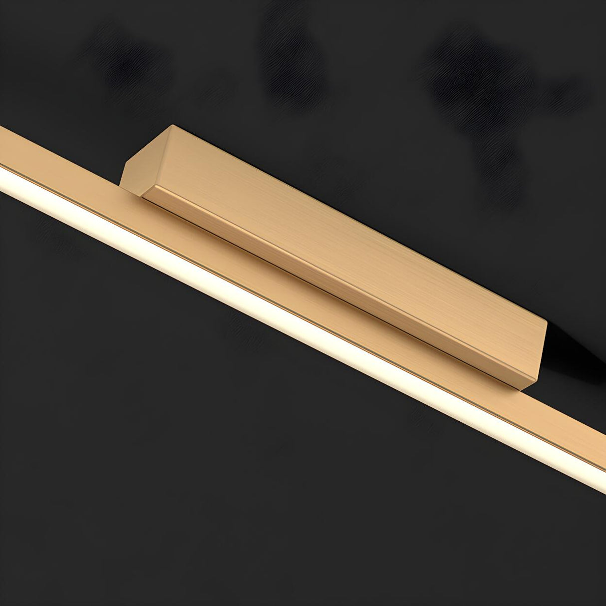 Cloakroom Gold Linear LED Flush Mount Ceiling Light Image - 12