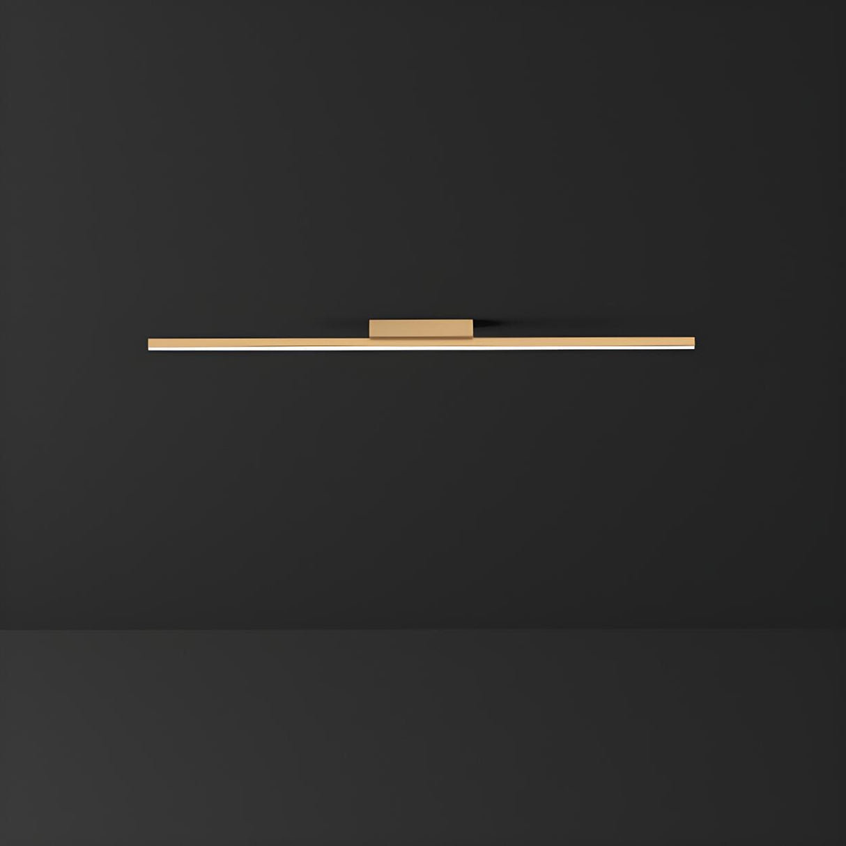 Cloakroom Gold Linear LED Flush Mount Ceiling Light Image - 5