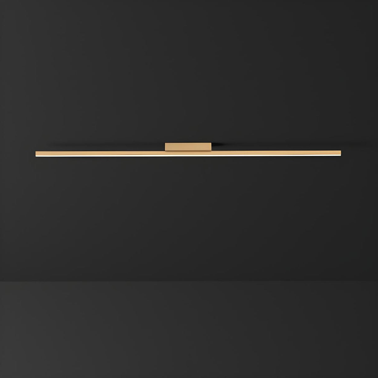 Cloakroom Gold Linear LED Flush Mount Ceiling Light Image - 7