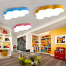 Cloud Acrylic LED Flush Mount Ceiling Light for Kids Room Image - 1