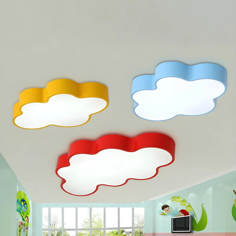 Cloud Acrylic LED Flush Mount Ceiling Light for Kids Room Image - 2