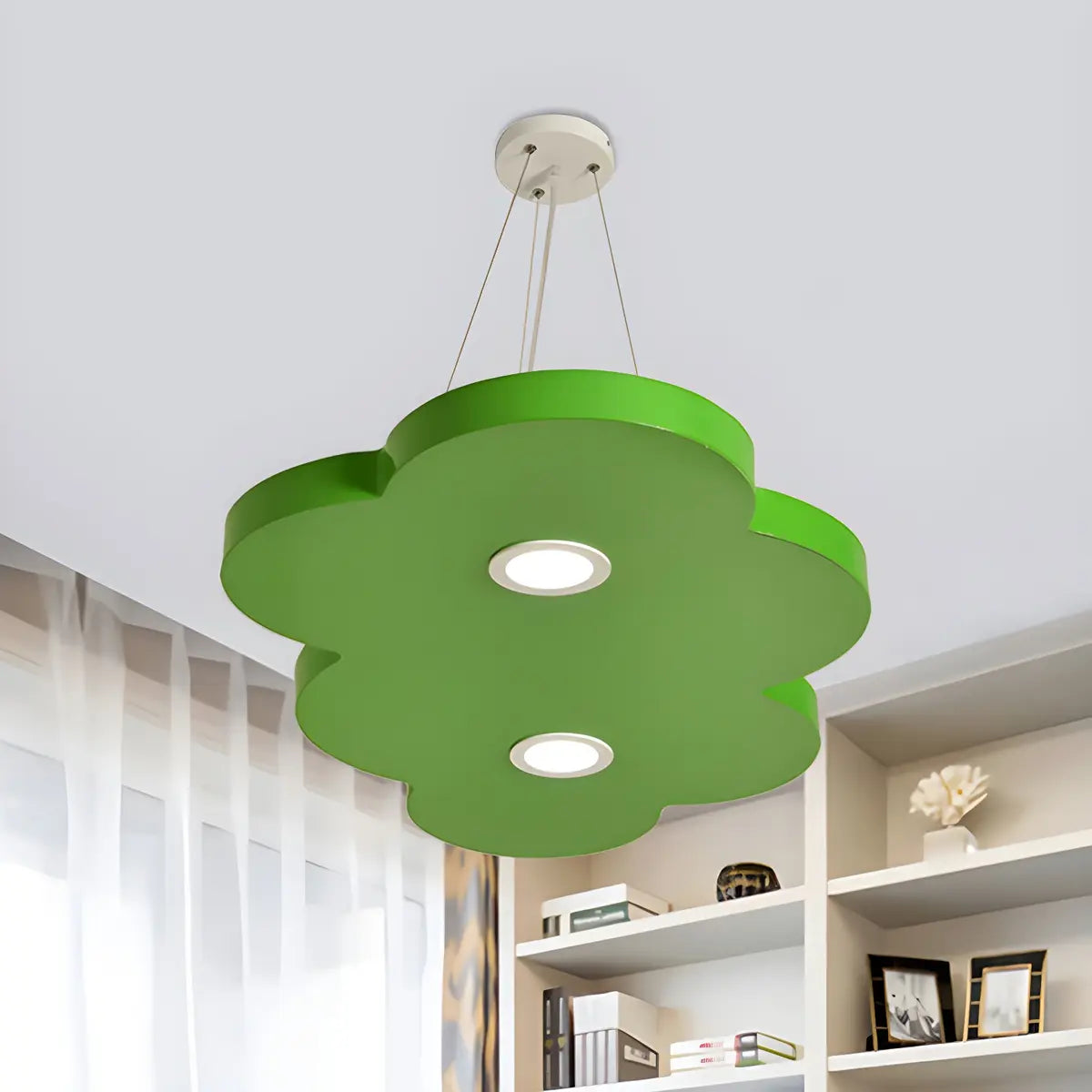 Cloud Metal Kids Room Blue LED Large Pendant Chandelier Image - 8