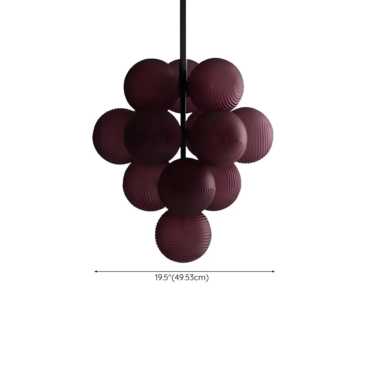 Cluster Grape Glass Living Room Purple Bubble Chandelier 