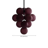 Cluster Grape Glass Living Room Purple Bubble Chandelier #size