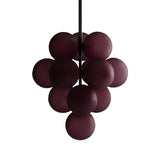 Cluster Grape Glass Living Room Purple Bubble Chandelier Image - 5