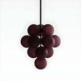 Cluster Grape Glass Living Room Purple Bubble Chandelier Image - 8