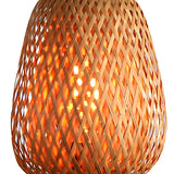 Coastal bamboo Rattan Restaurant Yellow Mini Wall Sconce Image - 11