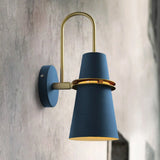 Coastal Cone Iron Restaurant Blue Mini Wall Sconce Image - 1