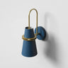 Coastal Cone Iron Restaurant Blue Mini Wall Sconce Image - 5