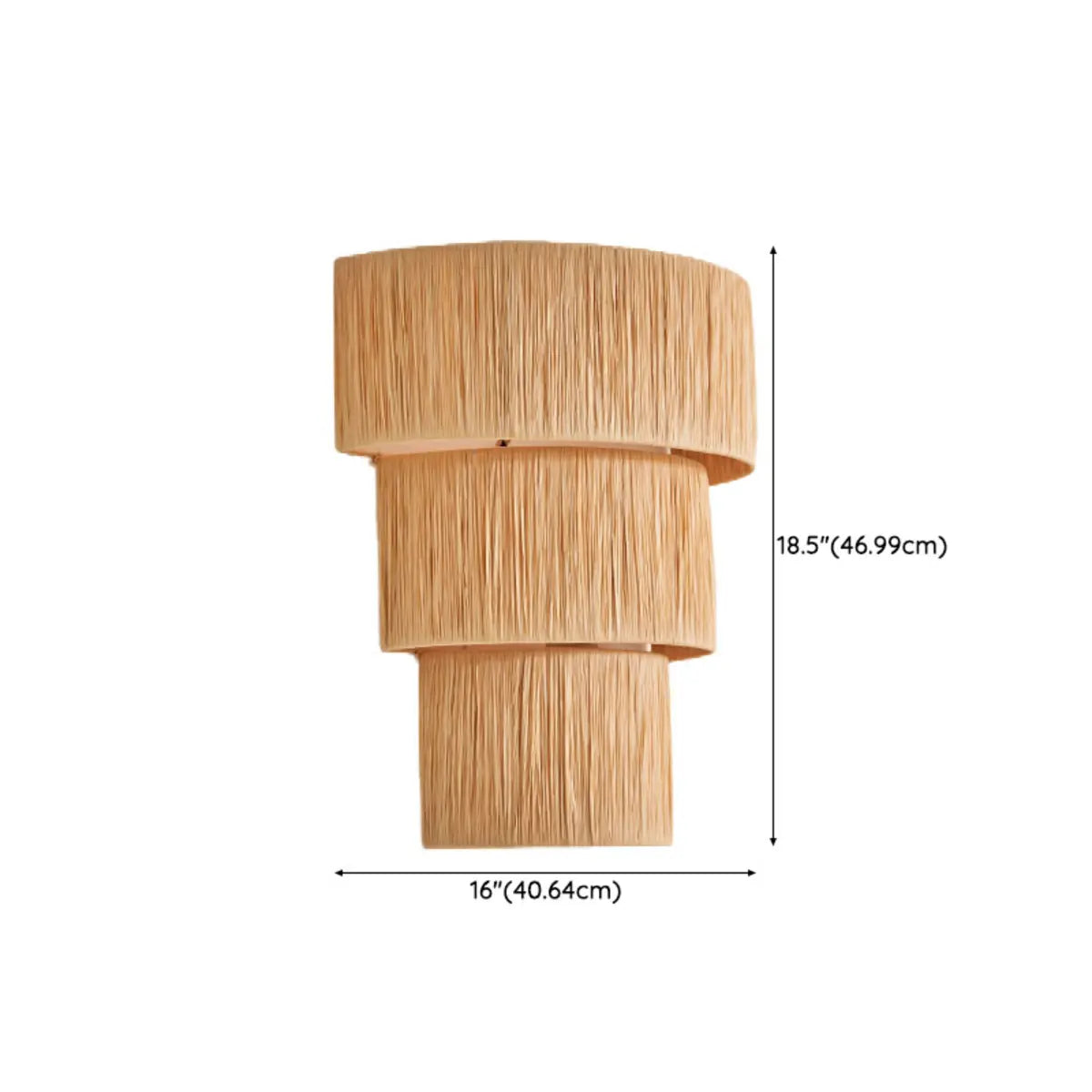 Coastal Cylinder Rattan Living Room Yellow Wall Sconce Image - 12