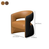 Coffee Stain Resistant Nappa Curved Back Arm Chair #size