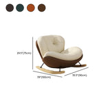 Coffee Stain Resistant Tufted Natural Leg Rocking Chair #size