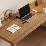 Coffee Wood Rectangular Butcher Block Writing Desk Image - 9