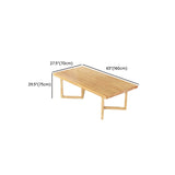 Collaborative Rectangular Natural Wood Conference Table #size