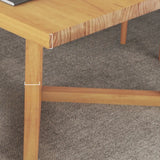 Collaborative Rectangular Natural Wood Conference Table Image - 6