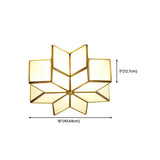 Colonial Polygonal Star Gold Glass Flush Mount Light #size