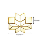 Colonial Polygonal Star Gold Glass Flush Mount Light Image - 15