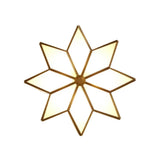 Colonial Polygonal Star Gold Glass Flush Mount Light Image - 7