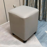 Colorblock Cube Faux Leather Small Ottoman Footrest Image - 11