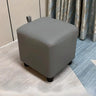 Colorblock Cube Faux Leather Small Ottoman Footrest Image - 13