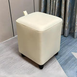 Colorblock Cube Faux Leather Small Ottoman Footrest Image - 15