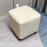 Colorblock Cube Faux Leather Small Ottoman Footrest Image - 8