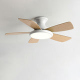 Colorful 5 Blade Wooden Standard Ceiling Fan with Light Image - 7