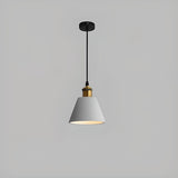 Colorful Cone Pendant Light Set Modern Metal Design Image - 14