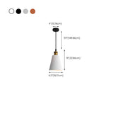 Colorful Cone Pendant Light Set Modern Metal Design #size