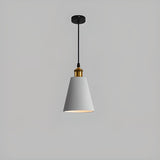 Colorful Cone Pendant Light Set Modern Metal Design Image - 5