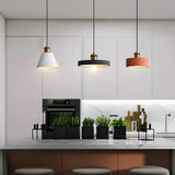 Colorful Cone Pendant Light Set Modern Metal Design Image - 7