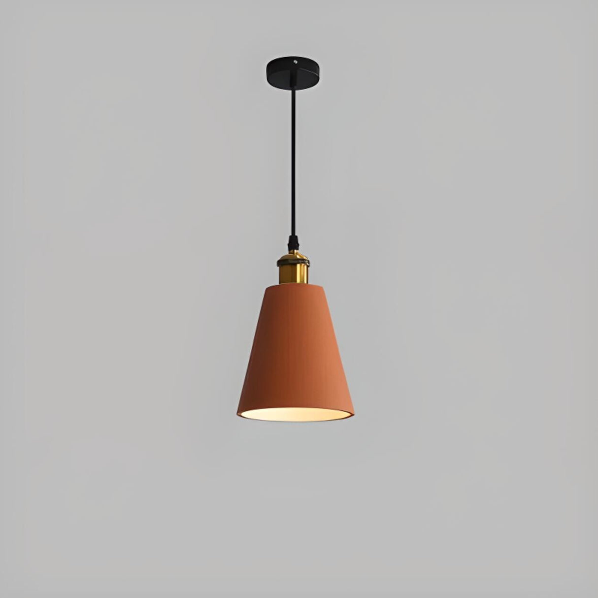 Colorful Cone Pendant Light Set Modern Metal Design Image - 8