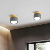 Colorful Cylinder Dimmable LED Flush Mount Ceiling Lamp Image - 2