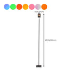 Colorful LED Black Rectangular Modern Floor Light #size