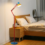 Colorful Modern Adjustable Dome Swing Arm Floor Lamp Image - 3