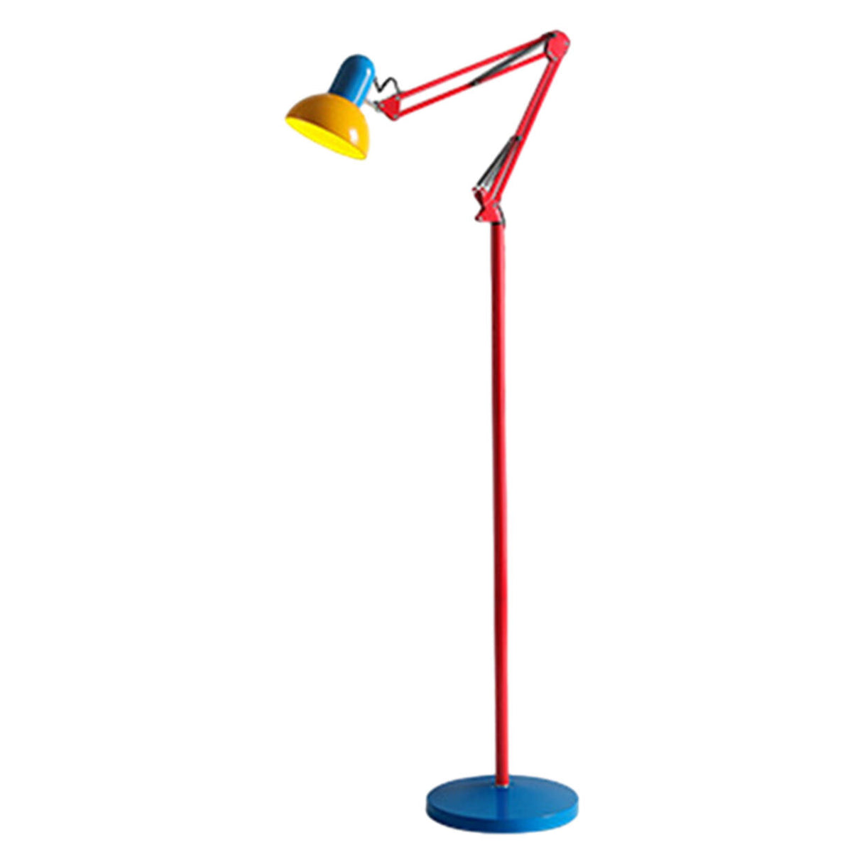 Colorful Modern Adjustable Dome Swing Arm Floor Lamp Image - 5