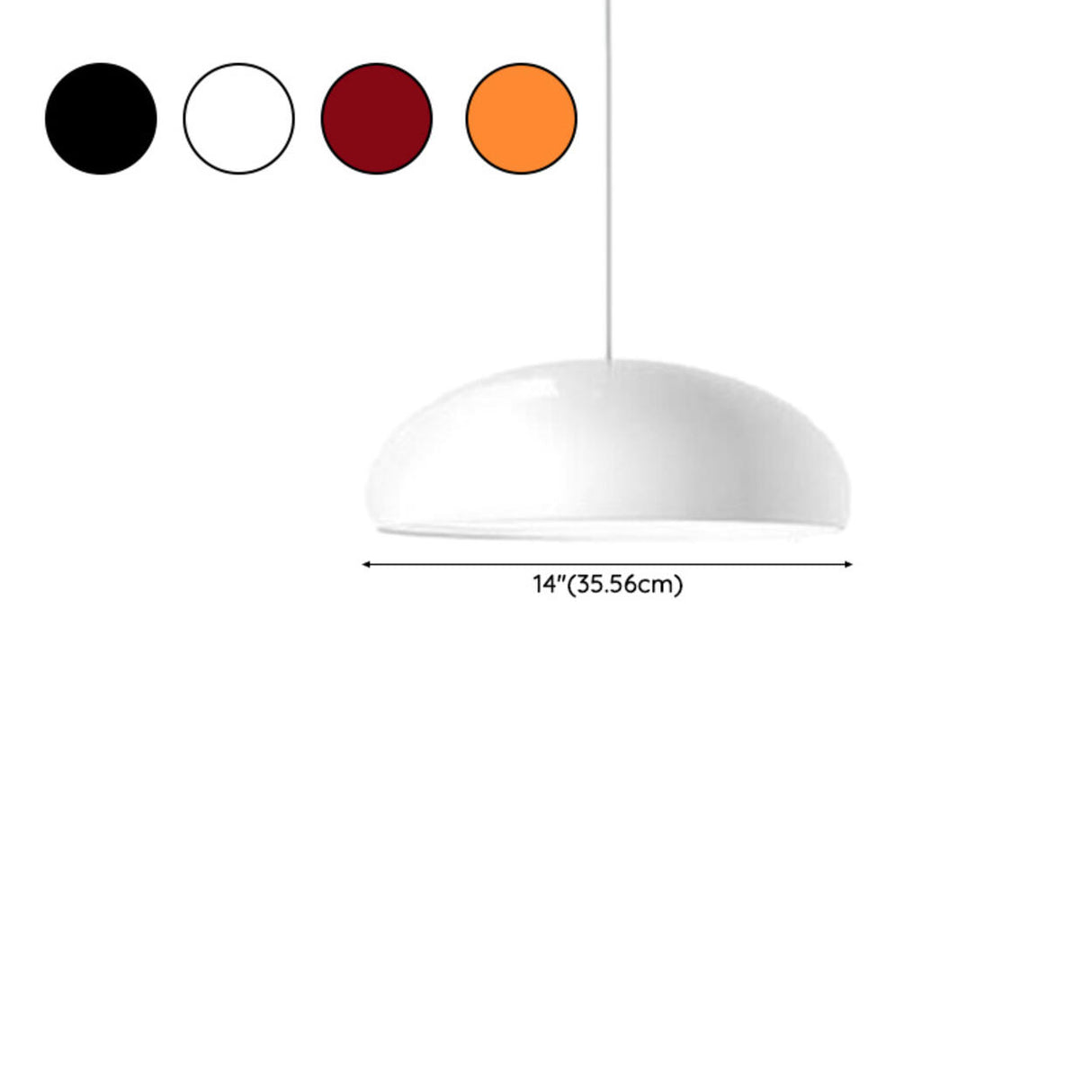 Colorful Modern Aluminum Dome Dining Room Pendant Light Set 