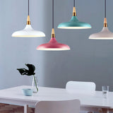 Colorful Modern Scandinavian Aluminum Cone Pendant Lights Image - 1