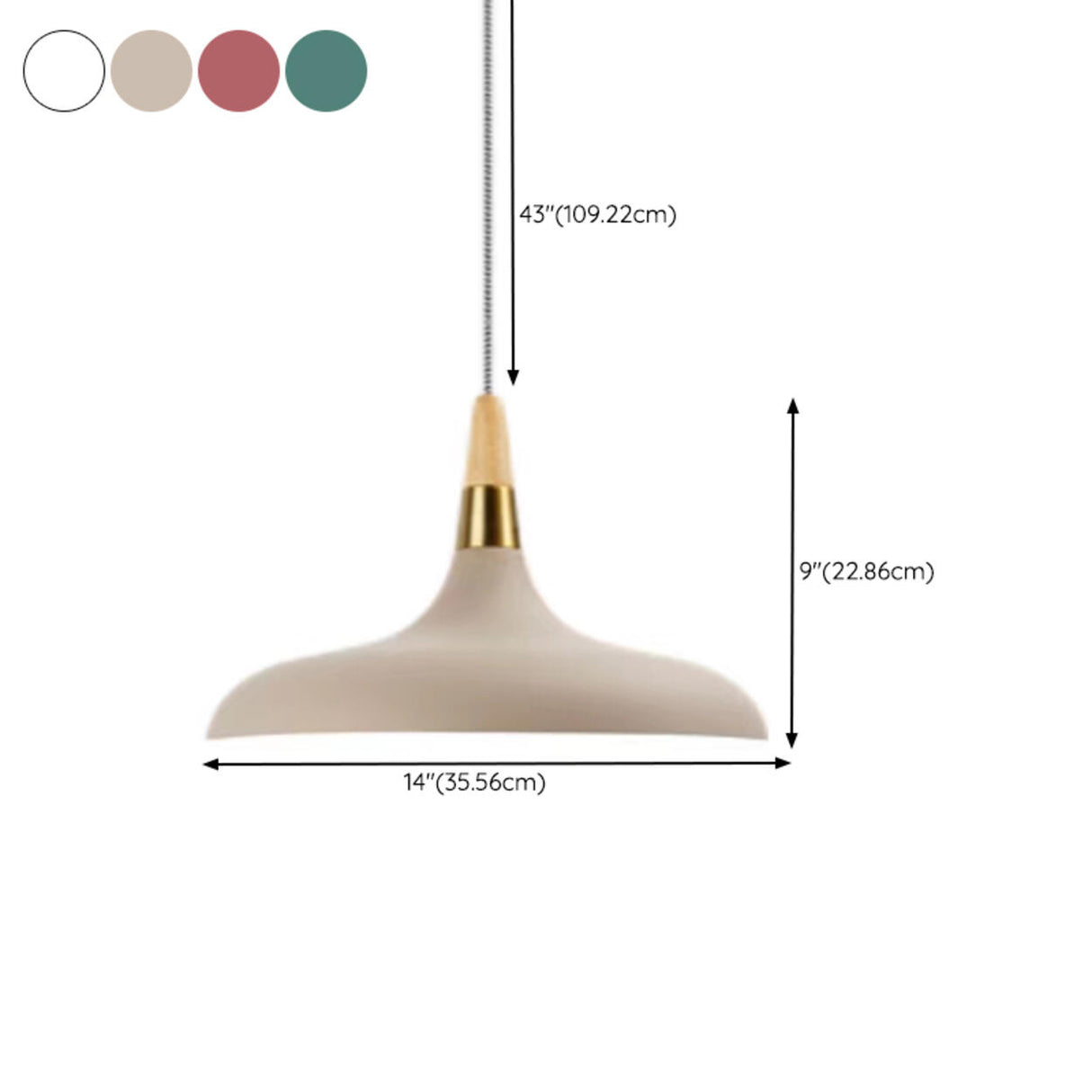 Colorful Modern Scandinavian Aluminum Cone Pendant Lights 