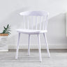 Colorful Open Curved Slat Back Acrylic Dining Chair Image - 5