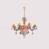 Colorful Pastel Candelabra Chandelier Kids Room Image - 1