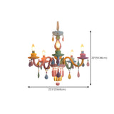 Colorful Pastel Candelabra Chandelier Kids Room #size